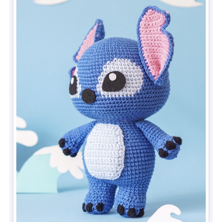 Stitch Nhồi Bông Bằng Len Cao Cấp Cho Bé - Thú Bông Handmade Đan Móc Thủ Công Bằng Tay