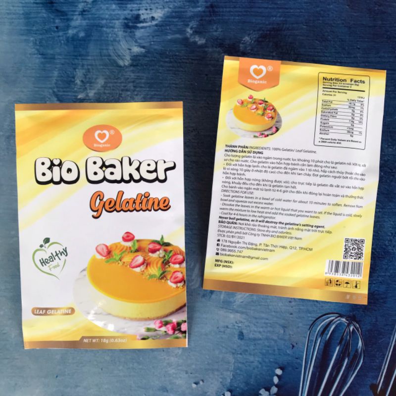 Gelatine lá , Gelatin bột Bio Baker