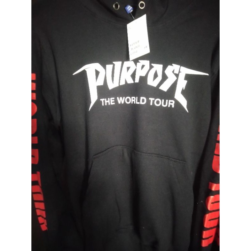 Áo Hoodie Hnm H & M Purpose World Tour Ngực In Hình Bàn Tay Cao Cấp