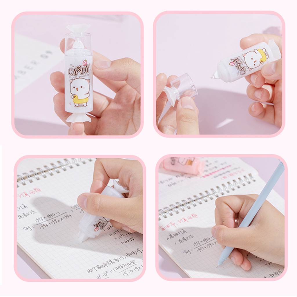 Bút Xóa Kéo Tạo Hình Kẹo Dễ Thương 5mm * 4m