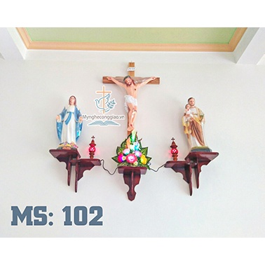 Top Những Mẫu Kệ Gỗ Công Giáo | Bàn Thờ Công Giáo Treo Tường Bằng Gỗ | Bàn Thờ Chúa Lắp Nhà Khách