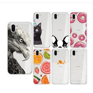 Sharp Aquos R2 SHV42 SH-01K Vỏ điện thoại trong suốt hình động vật dễ thương Vỏ mềm Sharp R3