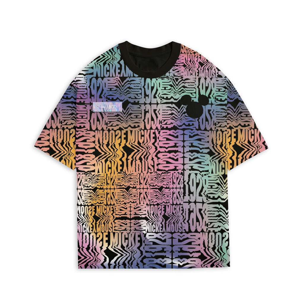 Áo Thun BOO Unisex Dáng Oversize In Pattern Logo Mickey Chất Cotton Cao Cấp