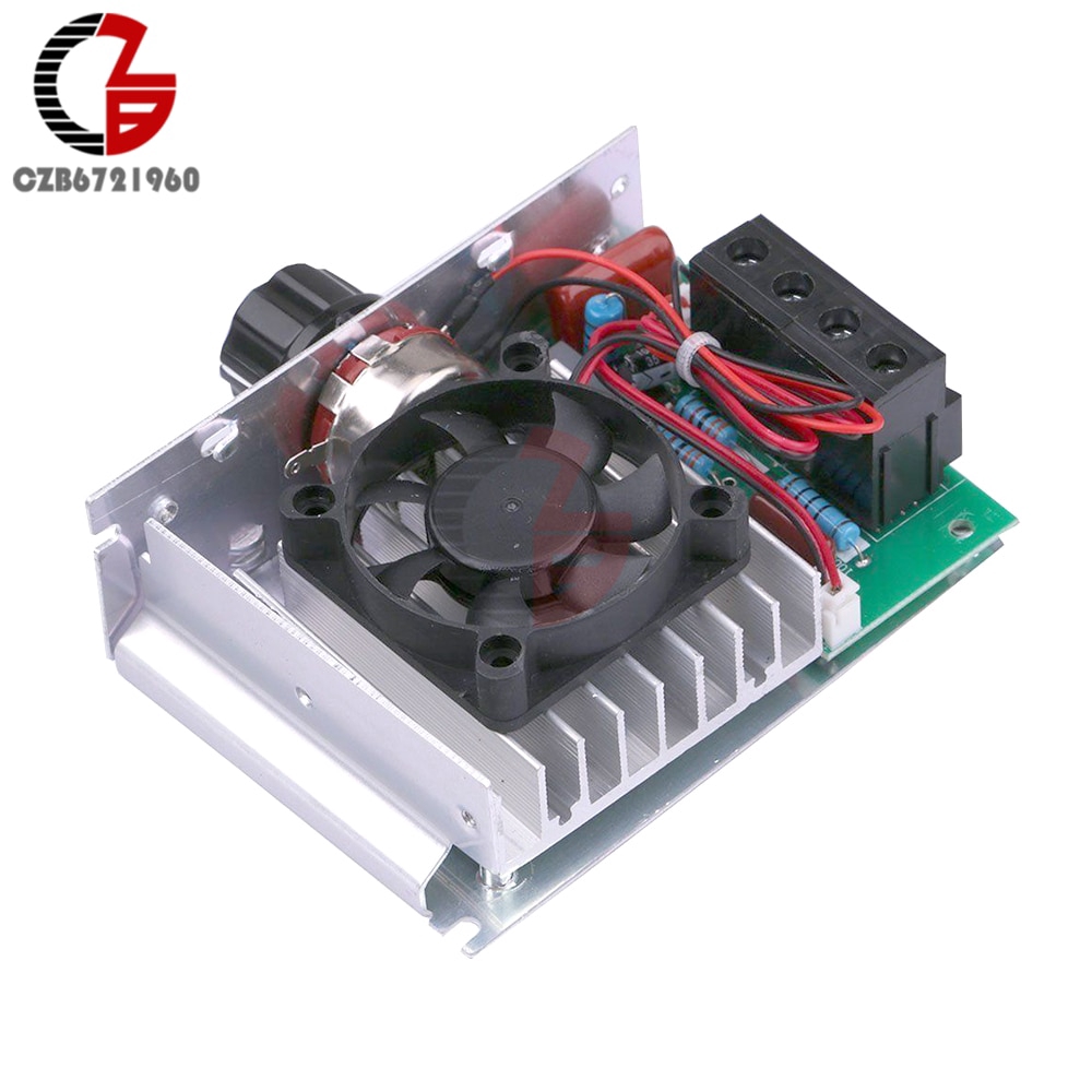 10000W High Power SCR Voltage Regulator Speed Controller Temperature Control Switch Dimmer Thermostat Cooling Fan 110V 220V AC