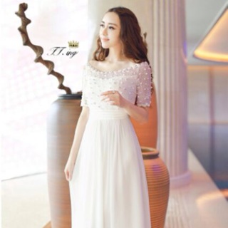 Đầm maxi đính cườm điệu đà mx550