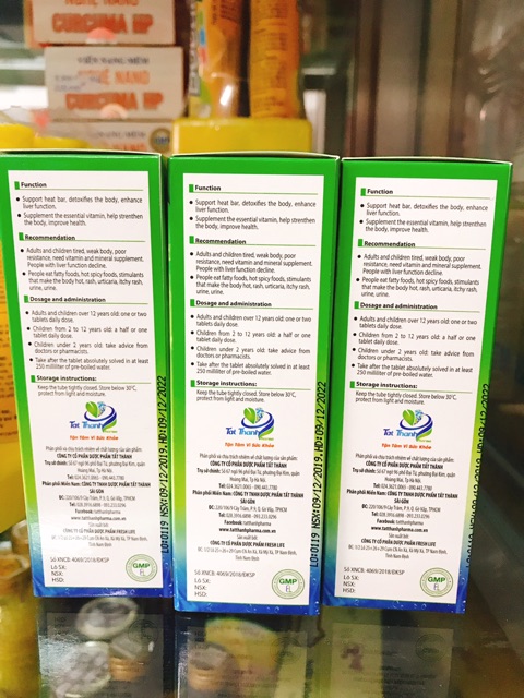 Viên sủi BODY FRESH detox cơ thể và tăng cường sức đề kháng