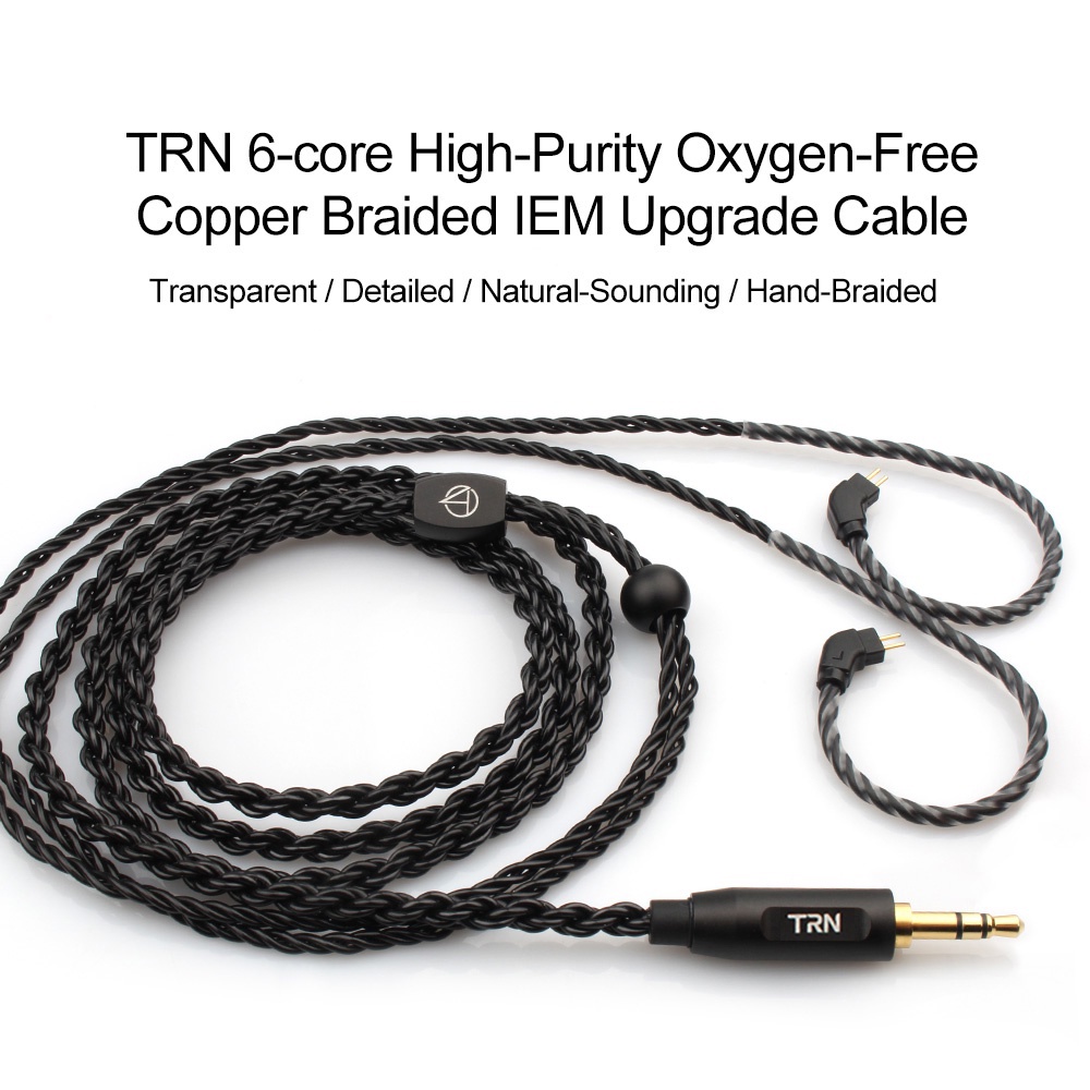 Cáp tai nghe FAAEAL A3 6 lõi đồng 3.5mm với đầu nối MMCX/ 2 chân 0.75mm 0.78mm cho TRN V90 KZ ZSN PRO Shure SE215 SE315
