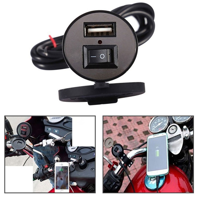 Củ sạc chống thấm nước 12V 1.5A cổng USB cho xe máy