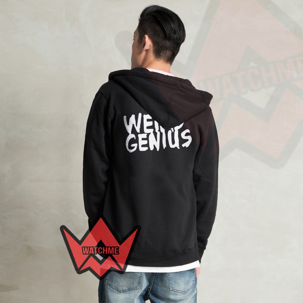 Áo Khoác Hoodie Nam In Chữ Edm Weird Genius Big Size Jumbo 2xl 3xl 4xl 5xl