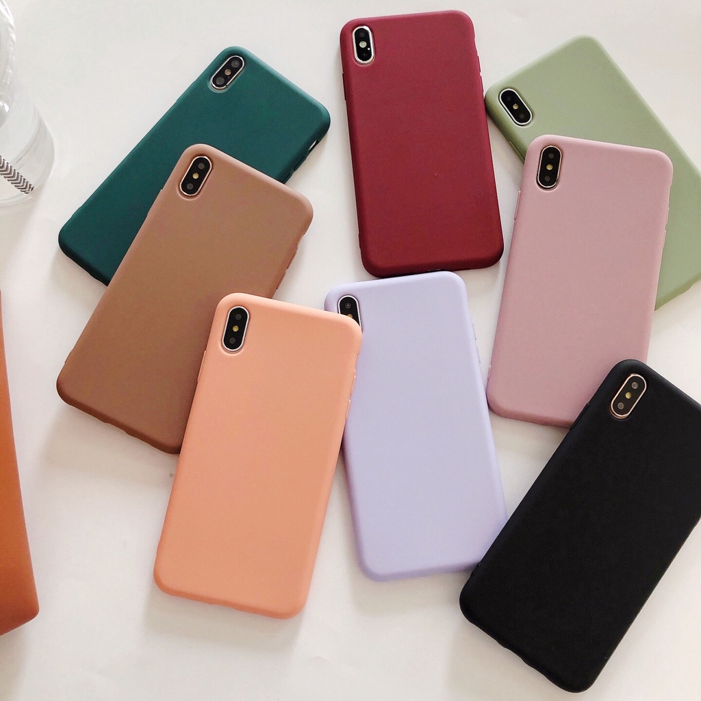 Ốp lưng Huawei Y9 Y7 Y6 P30 Nova 2i 3i 3e 5T Pro Prime Lite 2018 2019 Candy Frosted Solid Color Soft Phone Case Cover