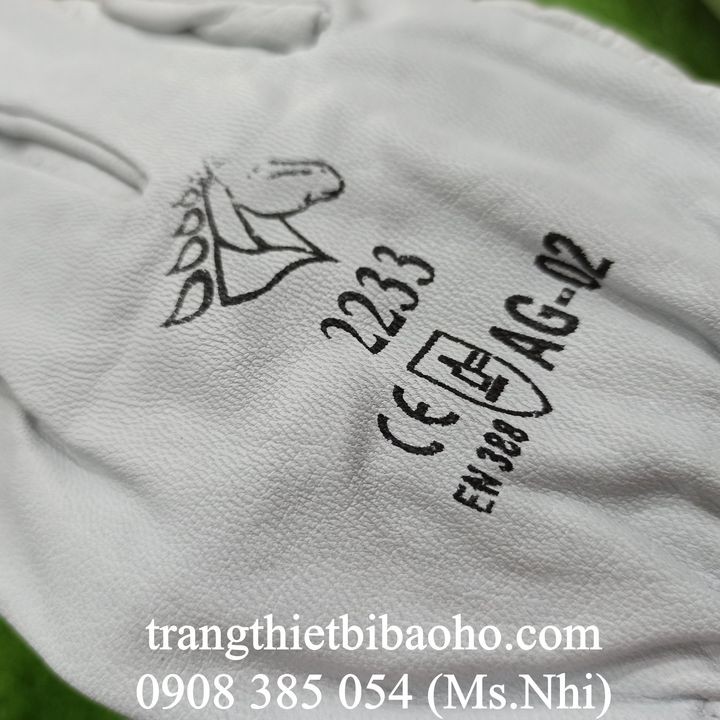 Găng tay da hàn tig ngựa trắng 2233 (AG-02)- Hình thật