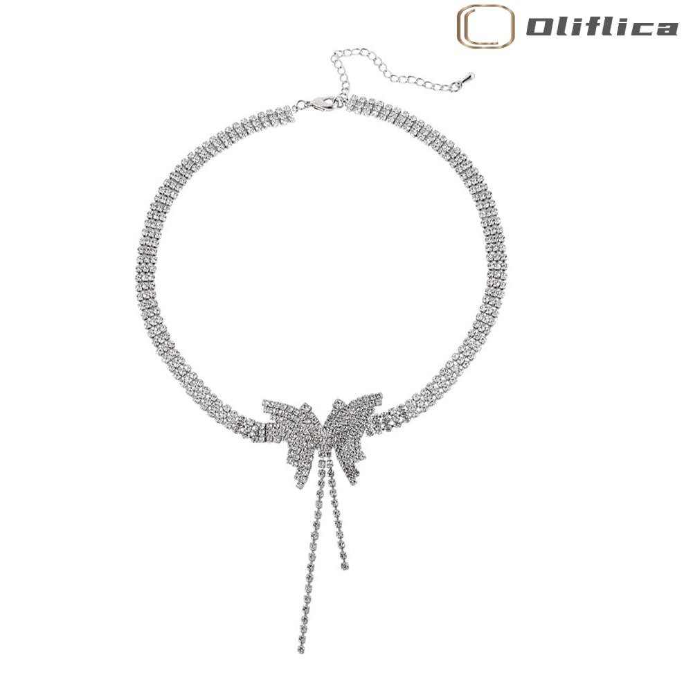 Mới Vòng Cổ Choker Dài Đính Đá Hình Bướm Mới