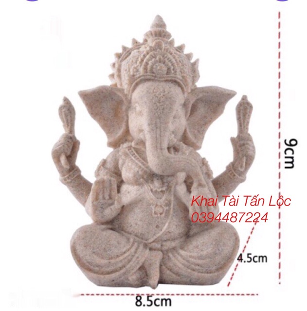 Tượng voi thần Ganesha cao 9 cm