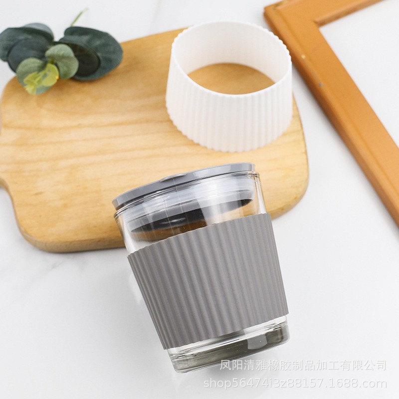 Vỏ bọc Silicone chống nóng lạnh - ướt tay - tạo phong cách cho bình ly nước KM22054