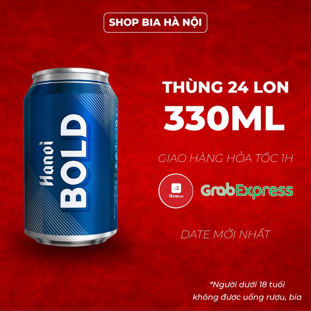 Bia Hà Nội Bold thùng 24 lon 330ml