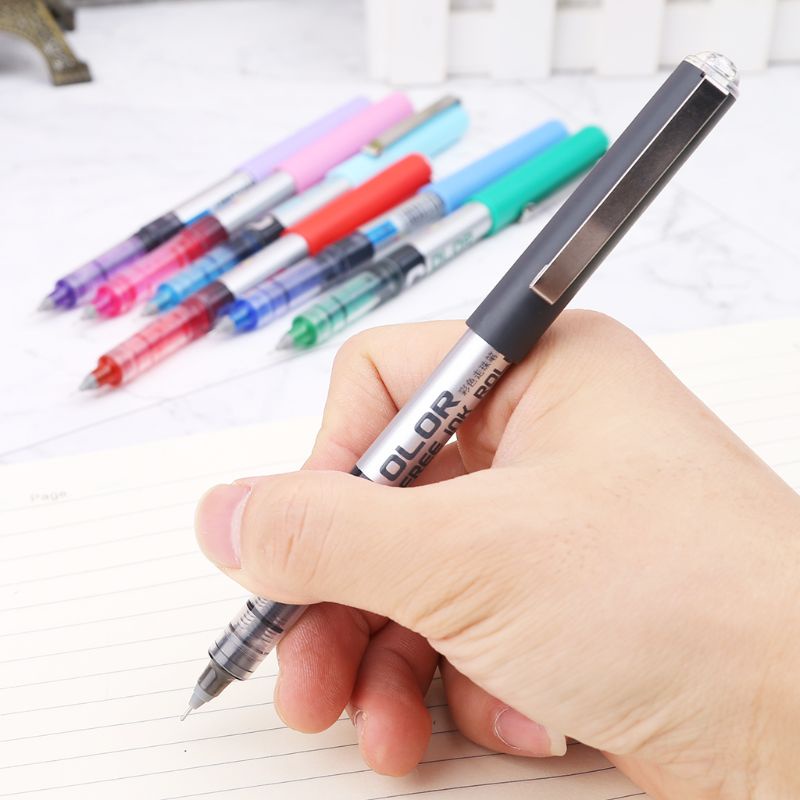SELAN 0.38mm Needle Straight Liquid Gel Pen Fluent Color Writing Pilot Stationery Scho