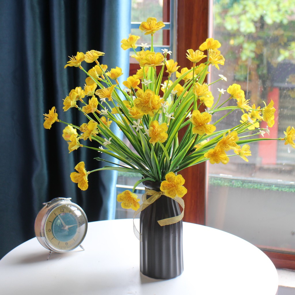 Hoa lụa: Cành hoa thủy tiên