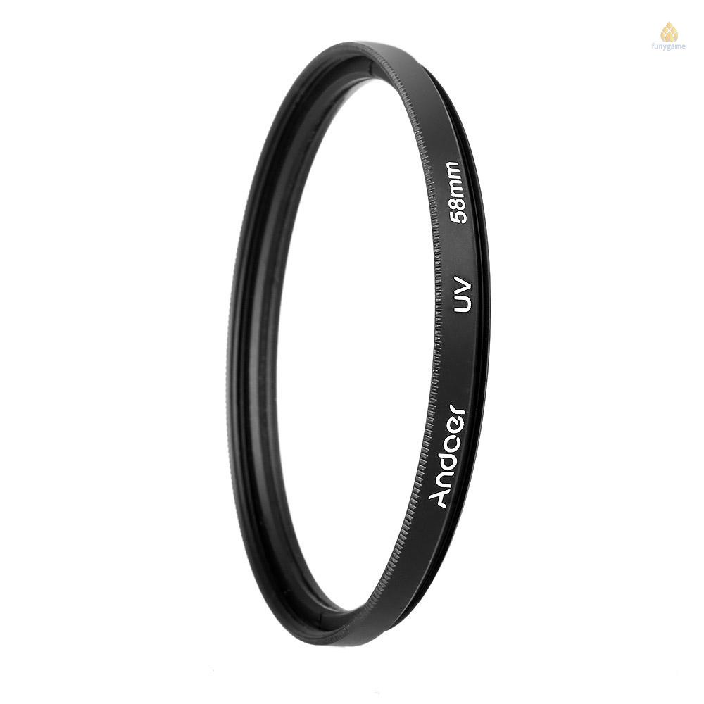ANDOER Kính Lọc Tia UV 58mm Cho Máy Ảnh DSLR