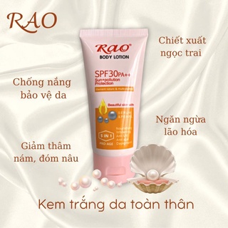 RAO kem dưỡng thể trắng da