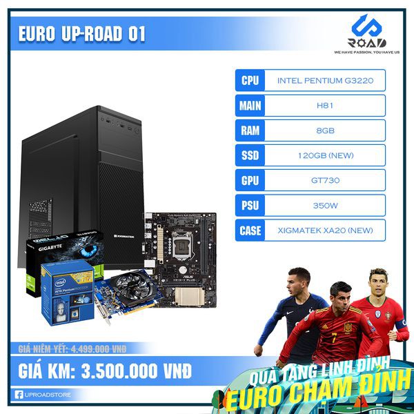 [QUÀ TẶNG LINH ĐÌNH - EURO CHẠM ĐỈNH] Bộ PC Gaming G3220 H81 Ram 8GB VGA GT730 SSD 120 Nguồn 350W Vỏ Xigmatek | BigBuy360 - bigbuy360.vn