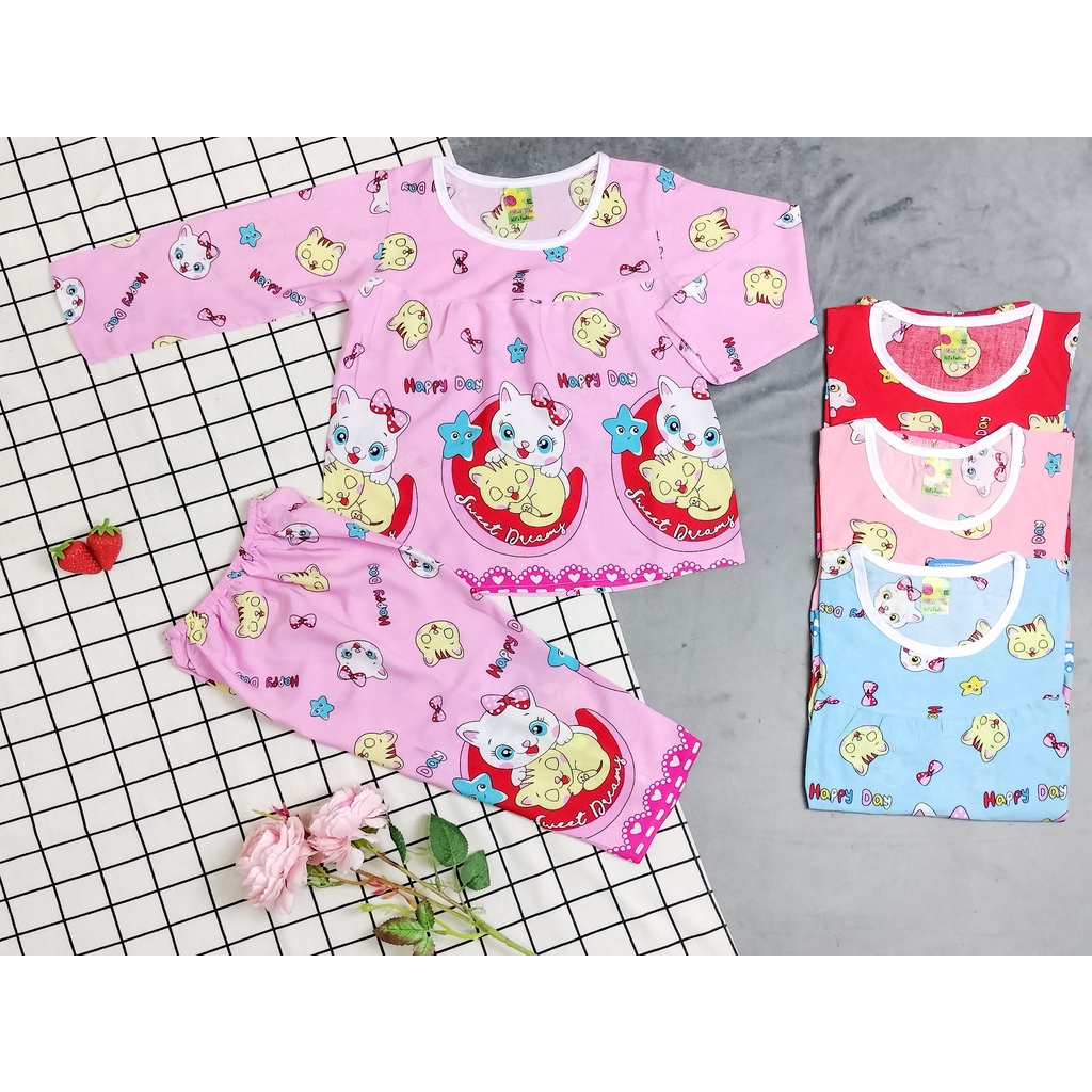 Combo 3 bộ tole tay dài bé gái