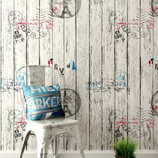 1 mét decal giấy dán tường khổ 45cm sẵn keo ván chữ phong cách