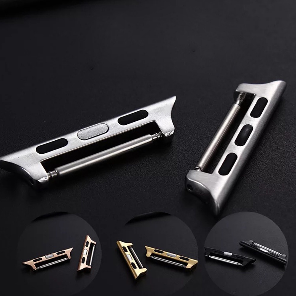 Đầu Nối Chuyển Đổi Bằng Thép Không Gỉ Cho Apple Watch Series 7 45mm 42mm 44mm 38mm 45 / 41mm