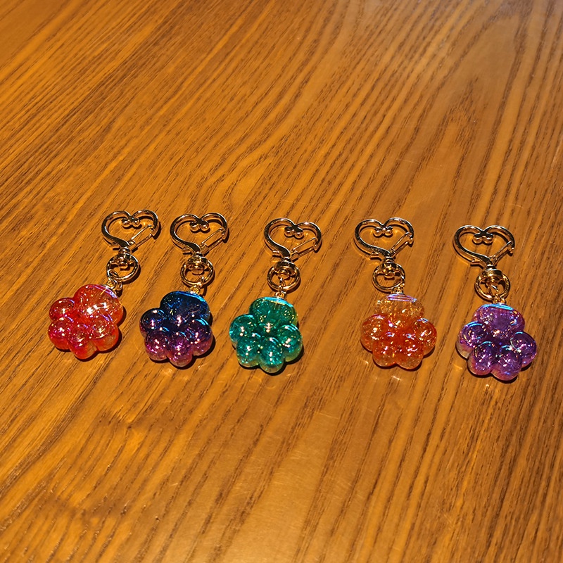 Móc Khóa acrylic Hình Chân Mèo Dễ Thương