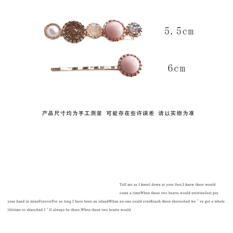 Set kẹp mái phong cách Hàn Quốc A6028 - Kẹp tóc đính hạt nhiều mẫu