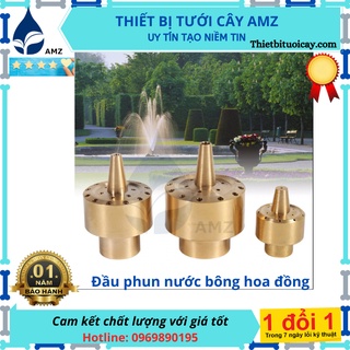 Đầu phun nước hình bông hoa phi 21 - 27 - 34mm bằng đồng - đầu phun nước nghệ thuật