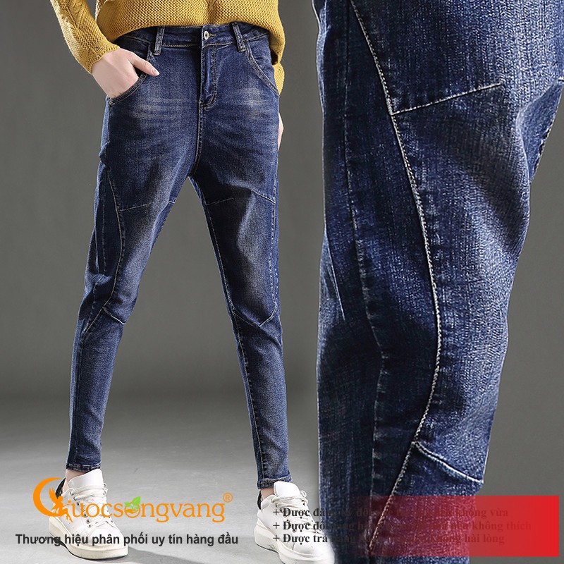 Quần baggy nữ quần jean nữ baggy ghép GLQ039