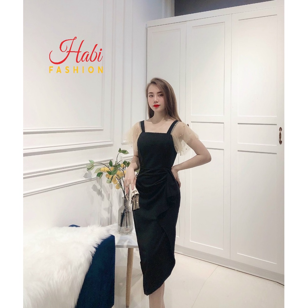 Đầm body 2 dây dự tiệc có mút ngực, đầm ôm 2 dây dự tiệc cực sang cổ đổ xẻ đùi tôn body