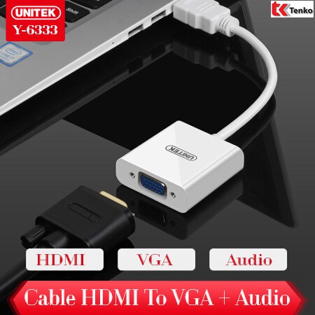 Cáp chuyển HDMI Sang VGA & Audio UNITEK Y-6333