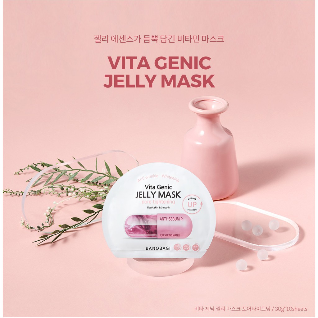 [New-Update 1 Hộp 10 Mask] Mặt Nạ Banobagi Vita Geic Jelly Mask Đủ 6 Mầu