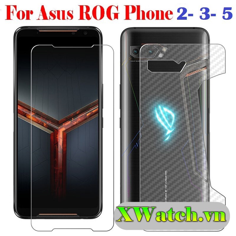 Dán Carbon 3D Mặt Lưng Asus Rog Phone 2 Rog Phone 3 Rog Phone 5