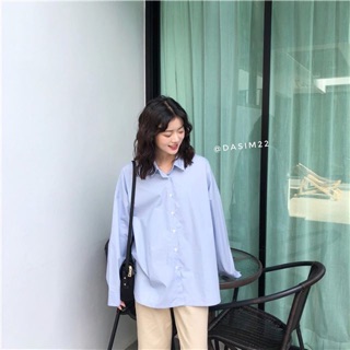 [ Sẵn] Sơ mi oversize xanh mint