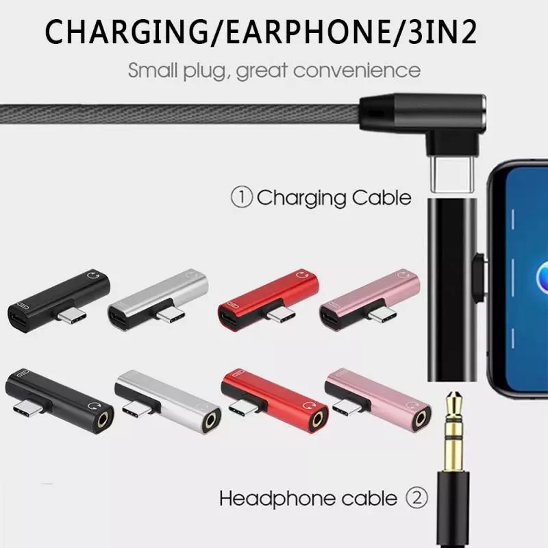 XIAOMI Đầu Chuyển Đổi 2 Trong 1 Type C Sang 3.5mm