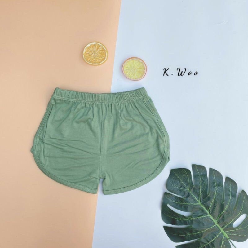 Quần đùi thun lạnh Kwoo cho bé trai, bé gái set 5 cái