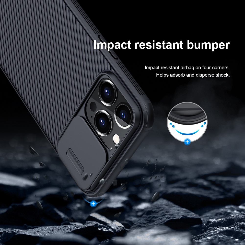 Ốp điện thoại Nillkin CamShield Pro dành cho iPhone 13 Pro có khe trượt bảo vệ camera