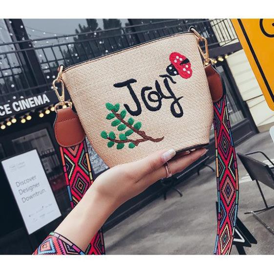 Túi xách cối thổ cẩm joy green mini – túi thêu xương rồng thổ cẩm đeo chéo