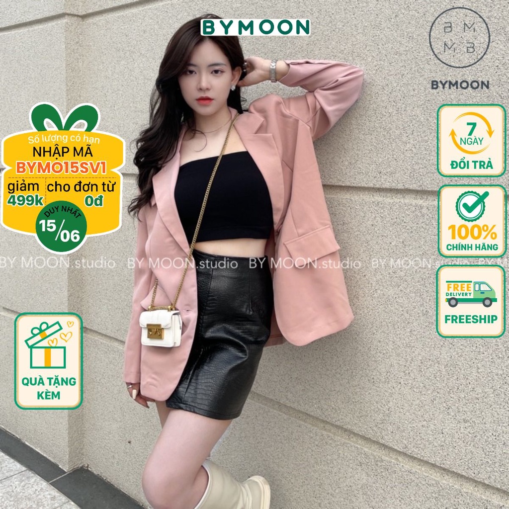 Áo blazer nữ áo vest khoác ngoài kiểu dáng hàn quốc form rộng Ulzzang thời trang thiết kế ảnh thật BY MOON - AK003