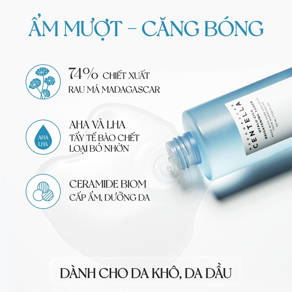 Nước Hoa Hồng Skin1004 Madagascar Centella Hyalu-cica Brightening Toner Dưỡng Ẩm Giảm Mụn 210ml