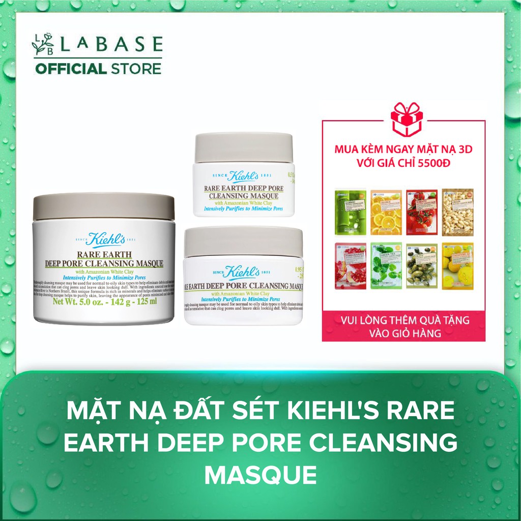 [Mã 1512FMCGSALE1 giảm 10% đơn 250K] Mặt nạ đất sét Kiehl's Rare Earth Deep Pore Cleansing Masque