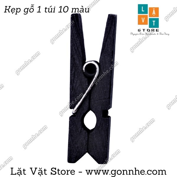 Bộ Kẹp Gỗ Một Túi 10 Cái - Màu Sắc Khác Nhau