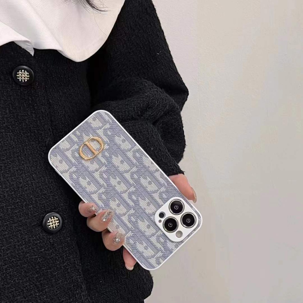 Ốp điện thoại thêu logo DIOR thích hợp cho IPHONE 13 Pro Max I13 13PRO 11 Pro Max 12 Pro Max X Xs Max 7plus 8plus