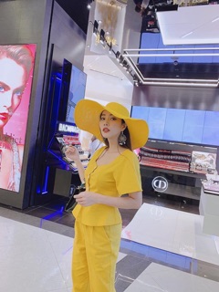 Set áo plum quần baggy