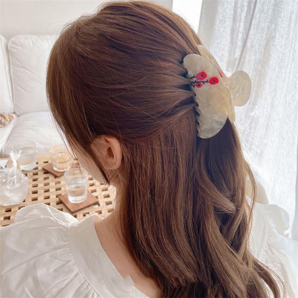 Kẹp Tóc Hoa Đỏ Phong Cách Trung Hoa Cho Nữ