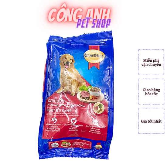 Thức Ăn Cho Chó Hạt Smartheart Adult 400g Vị Bò Dành Cho Chó Lớn - Công Anh Pet Shop