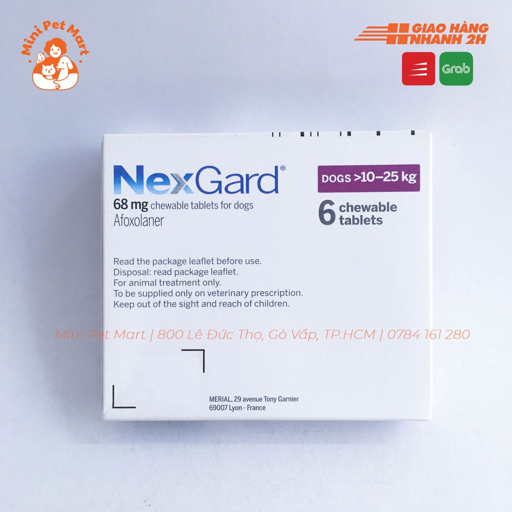 NEXGARD 10-25kg - Viên nhai trị ve rận, bọ chét cho chó