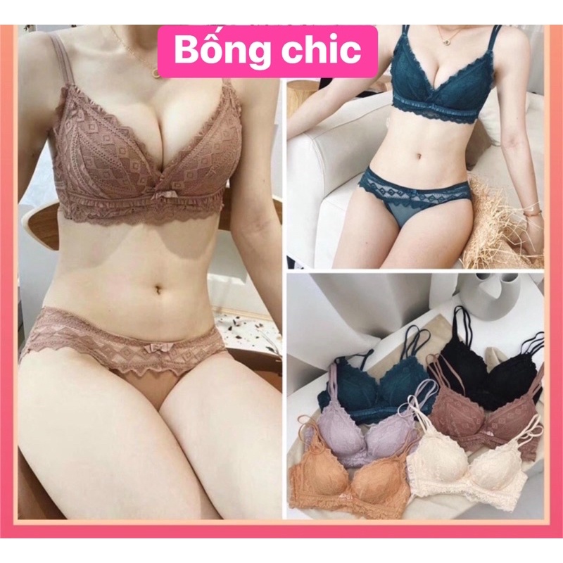 Bộ đồ lót siêu nâng đẩy ngực không gọng Bống Chic